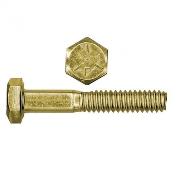 Newport Fasteners Grade 5, 1/2"-13 Hex Head Cap Screw, Zinc Yellow Steel, 2-1/2 in L, 225 PK 677830-225